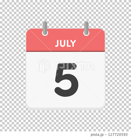 July 5th / JULY 5 daily calendar icon - Simple 7/5 date calendar material July 5th / JULY 5 daily calendar icon - Simple 7/5 date calendar material 127720593