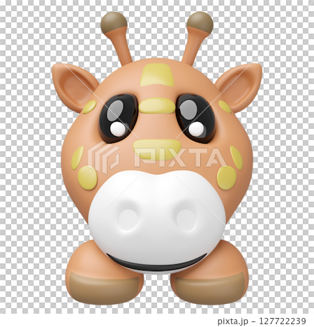 3d cute giraffe head icon with foot isolated. mascot, icon, character, logo cartoon style, 3d render illustration 3d cute giraffe head icon with foot isolated. mascot, icon, character, logo cartoon style, 3d render illustration 127722239