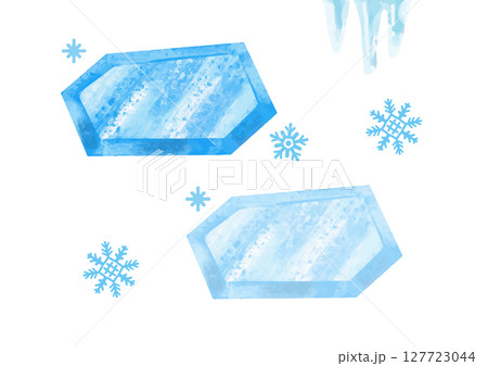 氷の吹き出しセット（文字なし） 127723044