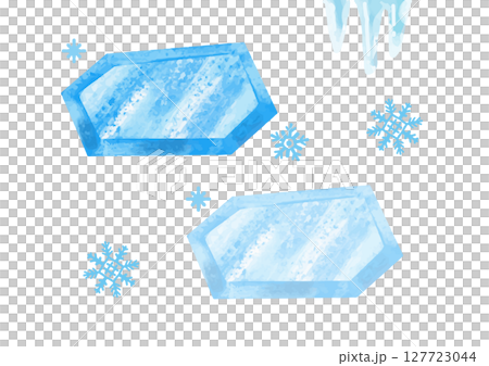 氷の吹き出しセット（文字なし） 127723044
