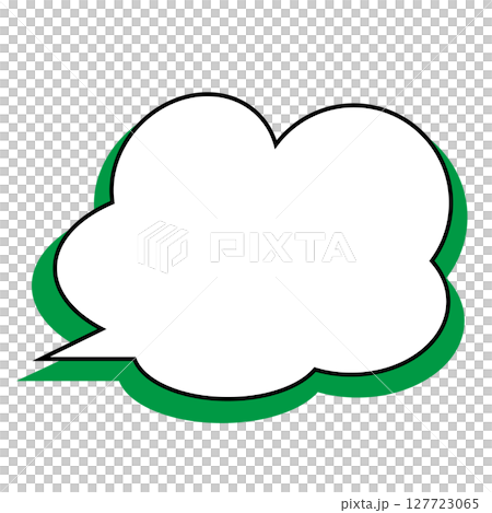 シンプルな吹き出しのイラスト もこもこ シンプルな吹き出しのイラスト もこもこ 127723065