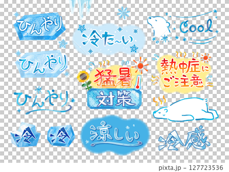 Cute hand-drawn speech bubble set for heat stroke, summer fatigue, and cold (with text) Cute hand-drawn speech bubble set for heat stroke, summer fatigue, and cold (with text) 127723536