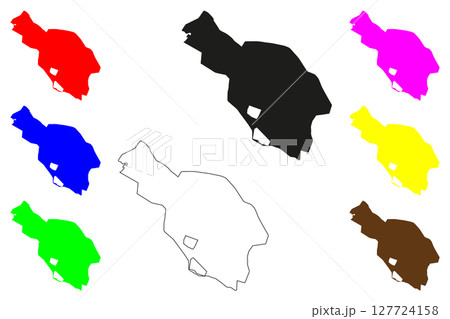 Ongole city (Republic of India, State of Andhra Pradesh) map vector illustration, scribble sketch Ongolu map Ongole city (Republic of India, State of Andhra Pradesh) map vector illustration, scribble sketch Ongolu map 127724158