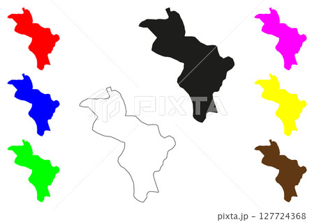 Robertsonpet city (Republic of India, State of Karnataka) map vector illustration, scribble sketch Robertson Pet map 127724368