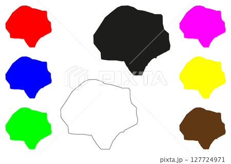 Sirsa city (Republic of India, State of Haryana) map vector illustration, scribble sketch Sirsa map 127724971