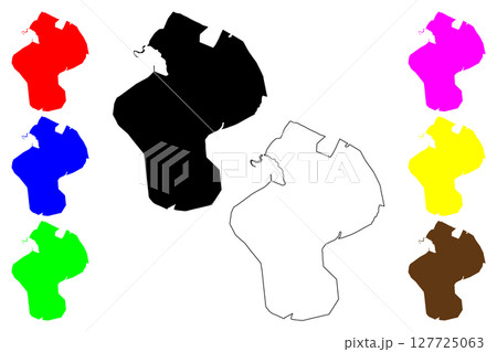 Warangal city (Republic of India, State of Telangana) map vector illustration, scribble sketch Orugallu, Ekashila Nagaram map Warangal city (Republic of India, State of Telangana) map vector illustration, scribble sketch Orugallu, Ekashila Nagaram map 127725063