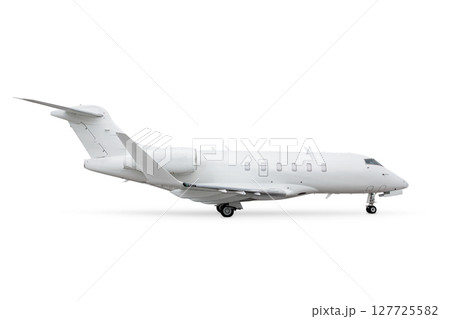 Modern corporate luxury airliner isolated on white background 127725582