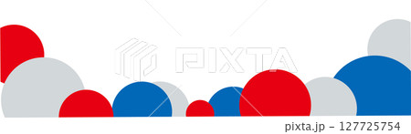 カラフルなドットの背景・丸のアンダーライン1 127725754