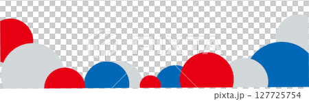 カラフルなドットの背景・丸のアンダーライン1 127725754