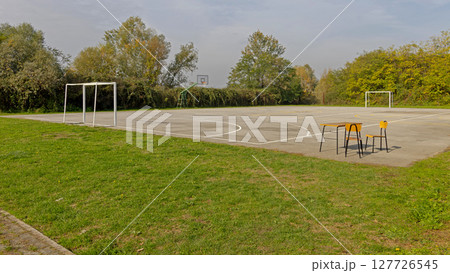 Football Basketball Court 127726545