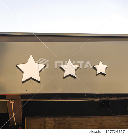 White Five Point Stars White Five Point Stars 127726557