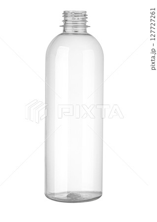 Empty plastic bottle standing on white background 127727261