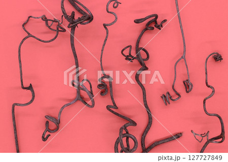 Abstract background of dry grape curled tendrils Abstract background of dry grape curled tendrils 127727849