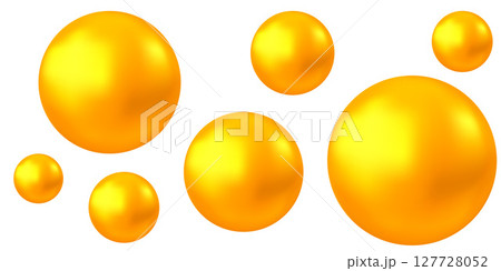 Golden glossy 3d ball. 127728052