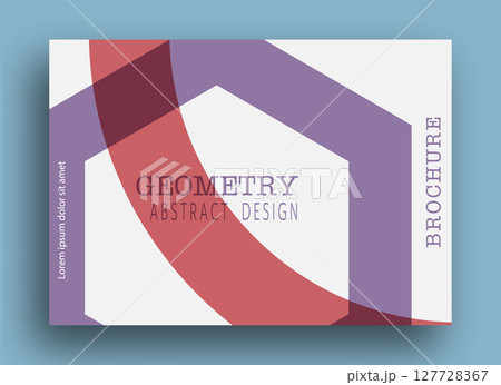 Design template for product packaging, simple backgrounds, cover, banner, brochure, poster. Creative idea of geometric composition for creative design, corporate style 127728367