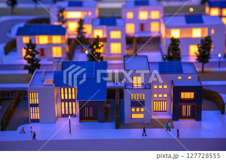 住宅模型のジオラマ 127728555