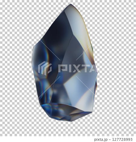 Close-Up of a Colorful Crystal With a Smooth, Multi-Faceted Design 127728993
