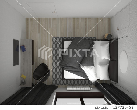 residential interior visualization, 3D illustration, cg residential interior visualization, 3D illustration, cg 127729452