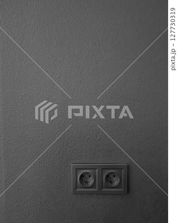 Gray Textured Wall with Outlets for Interior Design Projects Gray Textured Wall with Outlets for Interior Design Projects 127730319