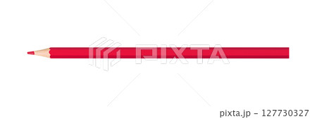 red colored pencil isolated on white background 127730327