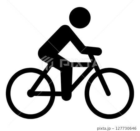 自転車のアイコン「AI生成画像」 127730646
