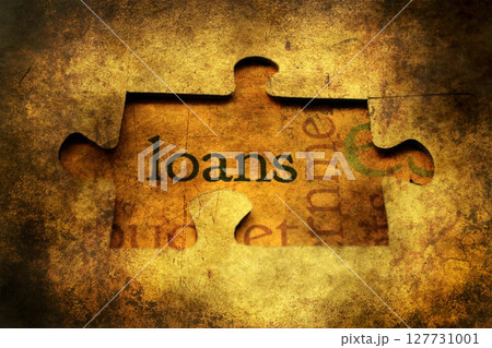 Loan puzzle grunge concept Loan puzzle grunge concept 127731001