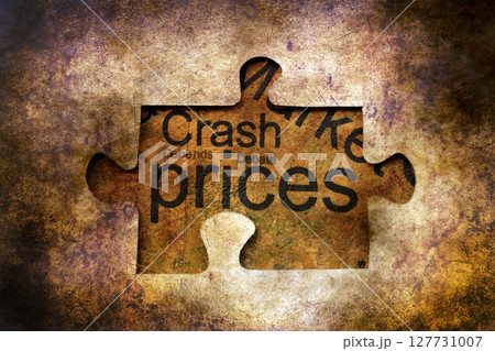 Crash prices puzzle grunge concept 127731007