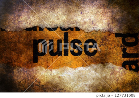 Pulse text on paper torn Pulse text on paper torn 127731009