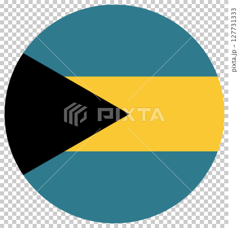 Flag of Bahamas in circle shape isolated. Flag of Bahamas in circle shape isolated. 127731333