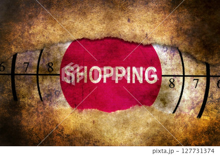 Shopping target grunge concept Shopping target grunge concept 127731374