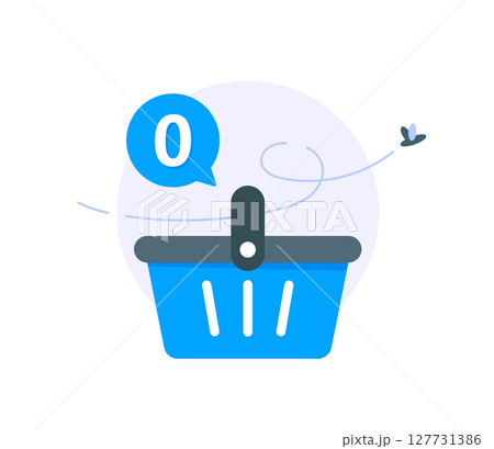 empty shopping cart concept,flat design icon vector illustration empty shopping cart concept,flat design icon vector illustration 127731386