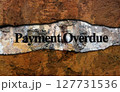 Payment overdue text on wall 127731536