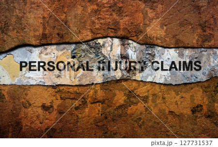 Personal injury claim text on wall Personal injury claim text on wall 127731537