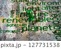 Renewable energy  text on wall 127731538