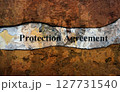 Protection agreement text on wall 127731540