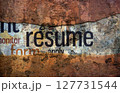 Resume text on wall 127731544