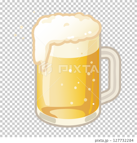 Foamy beer mug 127732284