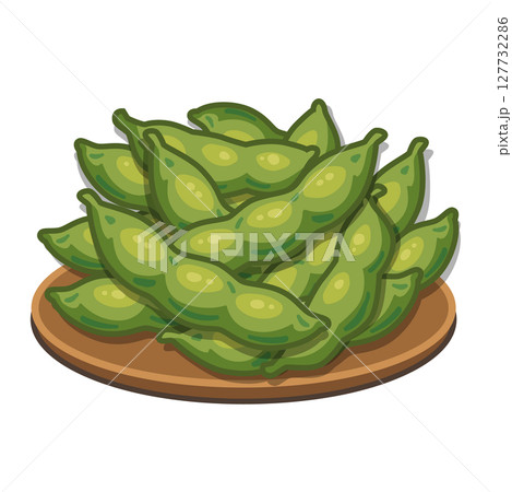 皿に盛られた枝豆 127732286