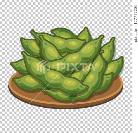 皿に盛られた枝豆 127732286