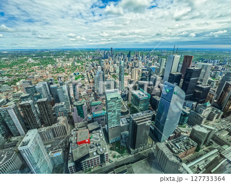 Toronto Canada skyline on a blue sunny summer day Toronto Canada skyline on a blue sunny summer day 127733364