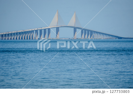 scenic views of sunchine skyway bridge in florida scenic views of sunchine skyway bridge in florida 127733803