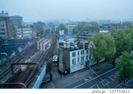 foggy london and city streets scenes 127733812