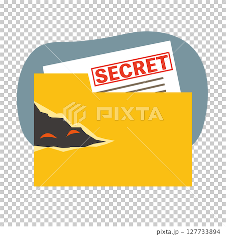 データの盗み見や窃盗のイメージイラスト データの盗み見や窃盗のイメージイラスト 127733894