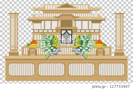 シンプルな祭壇のイメージイラスト シンプルな祭壇のイメージイラスト 127733997