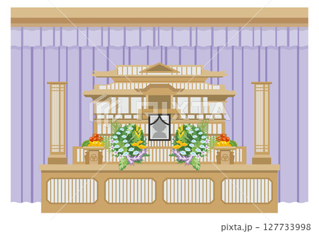 シンプルな祭壇のイメージイラスト 127733998