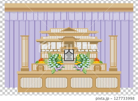 シンプルな祭壇のイメージイラスト 127733998