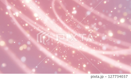 効果背景 ピンク色光粒子の魔法変身シーン抽象ファンタジー背景 127734037