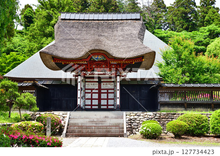 医王寺　唐門　サツキ咲くころ　鹿沼市北半田 127734423