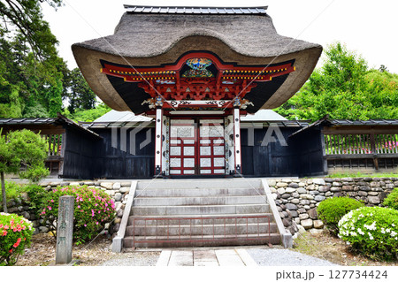 医王寺　唐門　サツキ咲くころ　鹿沼市北半田 127734424