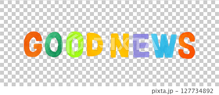 good news（グッドニュース）のカラフルな手書き文字 127734892